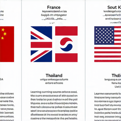 各國英文學習指南：中國法國韓國英國美國泰國的語言探索