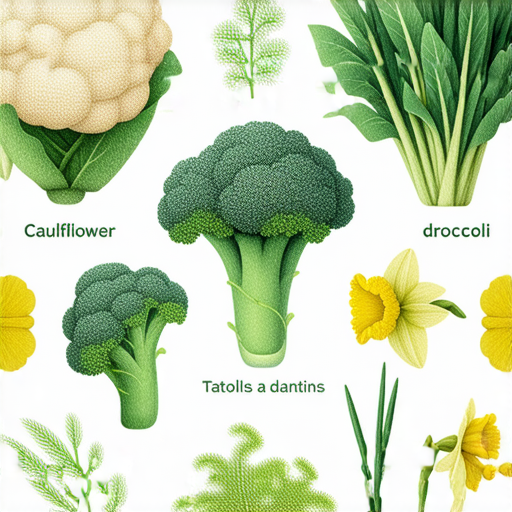 植物名稱及其英文對應：從椰菜花到水仙花的探索