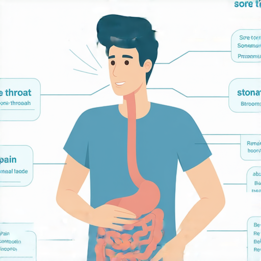 喉嚨痛肚痛胃痛用英文怎麼表達「這裡有解答」