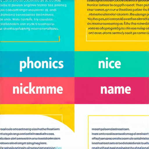 深入探索phonics、nice、nickname與名字的英文用法和意義