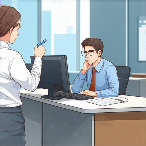 外籍老師一對一教學畫面，專注於商務電話英語學習，學員積極參與，提升職場競爭力，背景顯示專業工作環境，強調打破語言障礙的重要性。