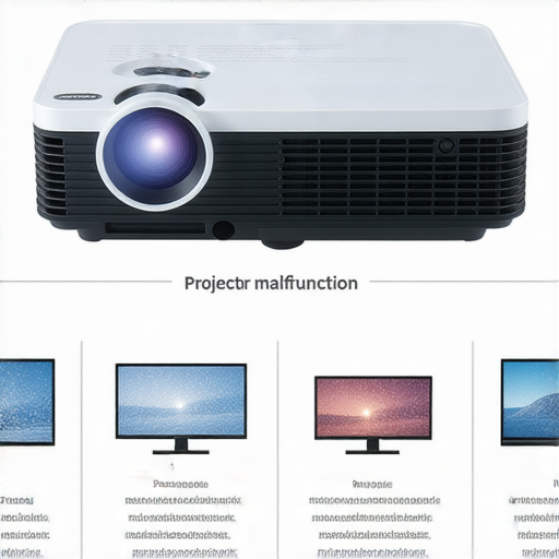 投影機故障示意圖，展示修復步驟與秘訣，幫助用戶了解如何快速解決問題，讓投影設備恢復正常運作，重現亮麗影像。