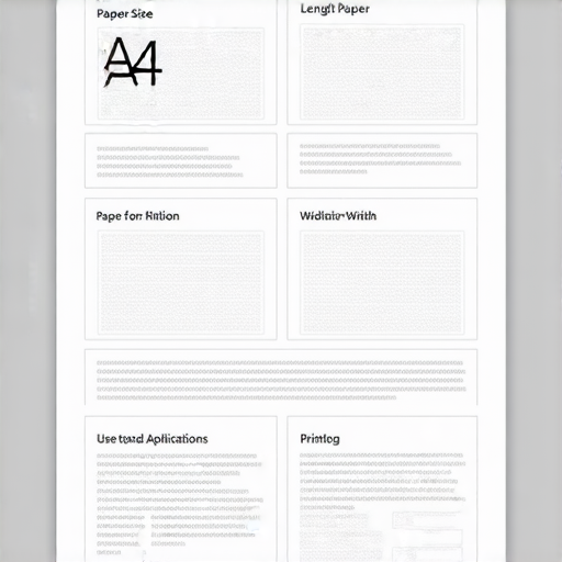 完整顯示A4紙尺寸及其相關規格的圖片，包括長度，寬度及用途說明，幫助讀者了解A4紙的特點與應用範圍。