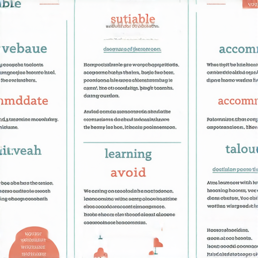 英文相關詞彙解析：適合、遷就、避免及其他常用詞彙探討