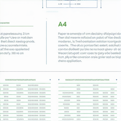 A4紙尺寸換算為公分的詳細介紹，圖中展示A4紙的尺寸為21公分乘以29.7公分，並附有換算示意與實際應用範例。