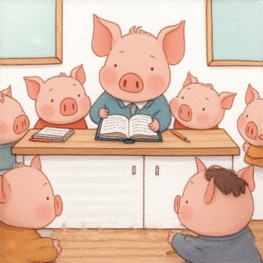 「探索三隻小豬的英語世界！立即報名外籍老師一對一教學，讓學習更有趣！」