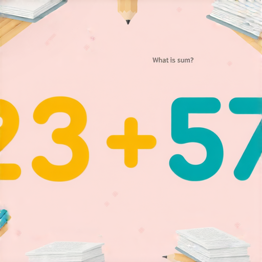 當然可以！請解這道加法題目：

**23 + 57 = ?**

你可以試著計算一下，然後告訴我答案！