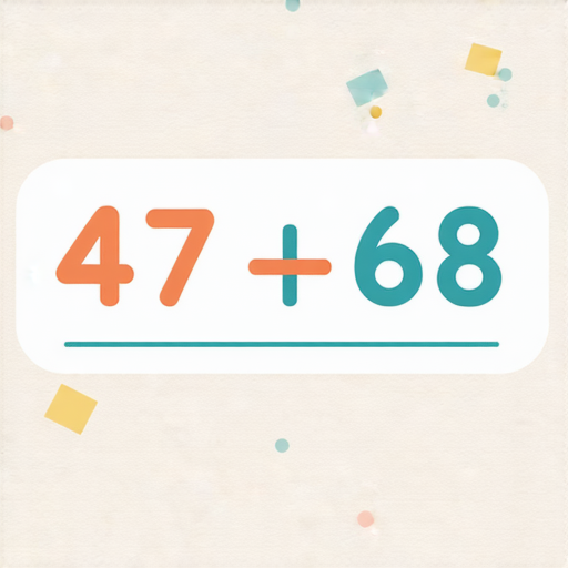 好的，這裡有一題加法題目：

請計算： 47 + 68 = ?

請嘗試解答看看！