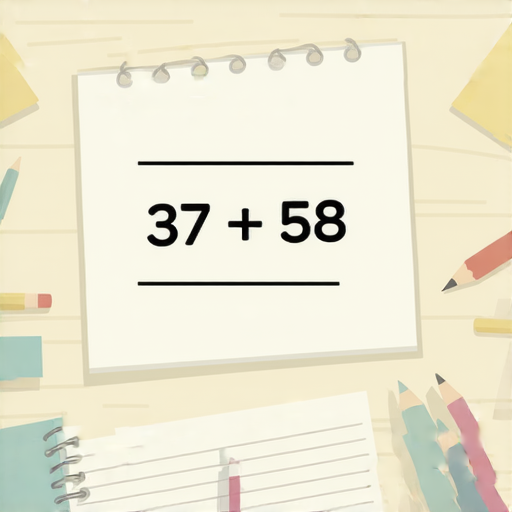當然可以！請看這道加法題：

\[ 37 + 58 = ? \]

你可以計算出答案哦！