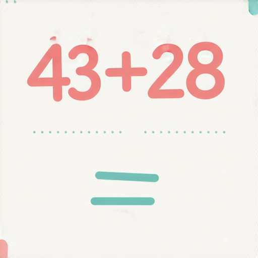 好的，這裡有一道加法題目：

43 + 28 = ?

請你嘗試計算一下。