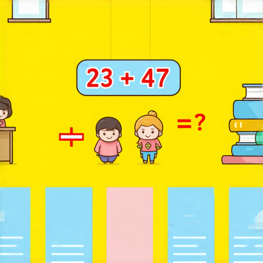 當然可以！請你計算以下的加法問題：

**23 + 47 = ?**

請問答案是什麼？