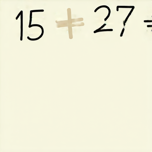 好的，這裡有一題加法題目：

**15 + 27 = ?**

請你計算一下，答案是多少呢？