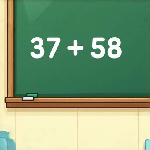 好的，這是一道加法題：

請計算：   
37 + 58 = ? 

你可以試著自己計算一下答案！如果需要解答，隨時告訴我！
