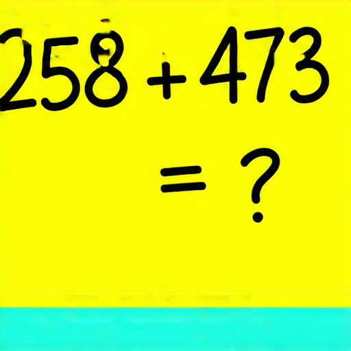 好的，這裡有一道加法題目：

請計算： **258 + 473 = ?**

你可以試著計算，看看答案是什麼！