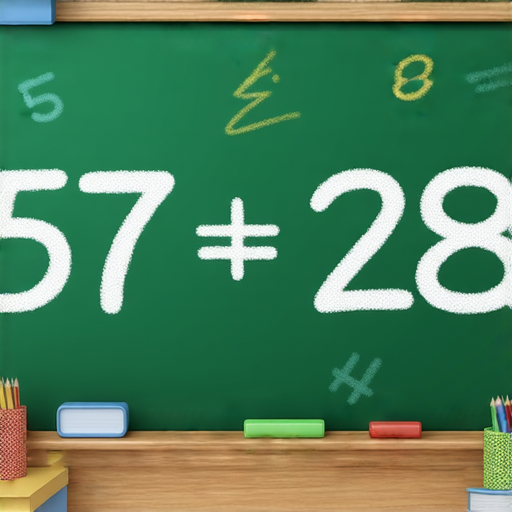 好的，這是一題加法題目：

\( 57 + 28 = ? \)

請計算答案！