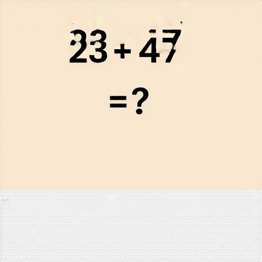 好的，以下是一道加法題目：

請計算：  
23 + 47 = ?  

請問答案是多少呢？