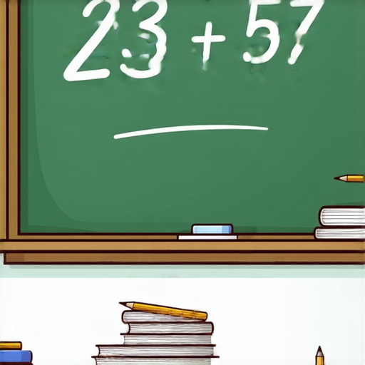 好的，請看這道加法題：

**23 + 57 = ?**

你可以試著計算看看答案是什麼！如果需要解答或進一步的幫助，隨時告訴我。