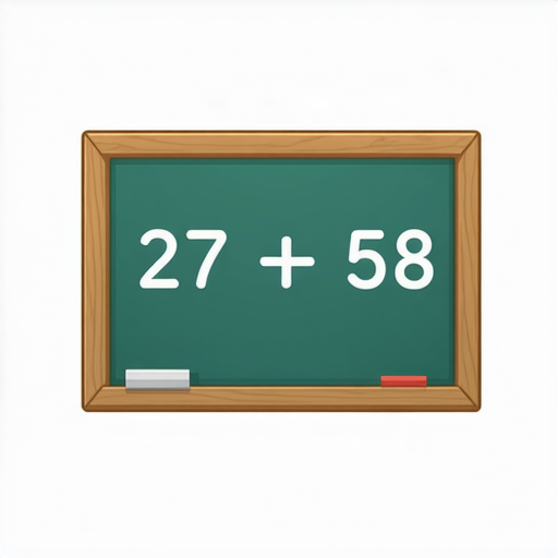 當然可以！請看這道加法題：

**題目：** 27 + 58 = ?

請算出答案！