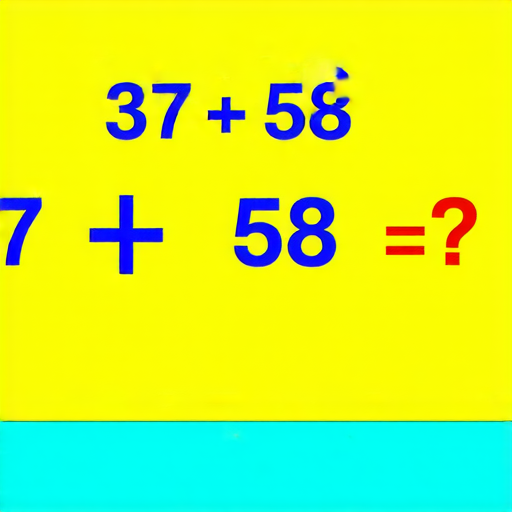 當然，這是一道加法題：

請計算： 37 + 58 = ?  

你可以先將兩個數字相加，然後告訴我你的答案！