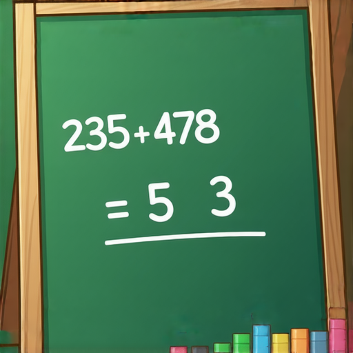 好的，這裡有一道加法題：

請計算： 235 + 478 = ? 

你可以試著算算看！