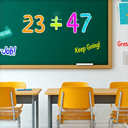 當然可以！請解以下加法題：

**23 + 47 = ?**

你可以試著計算一下，然後告訴我答案！