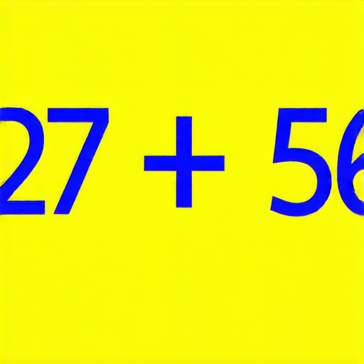 好的，這裡有一題加法問題：

若 \( 27 + 56 = ? \)

請問答案是多少？