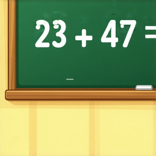 當然可以！請解答以下的加法題：

**23 + 47 = ?**

請問答案是多少？