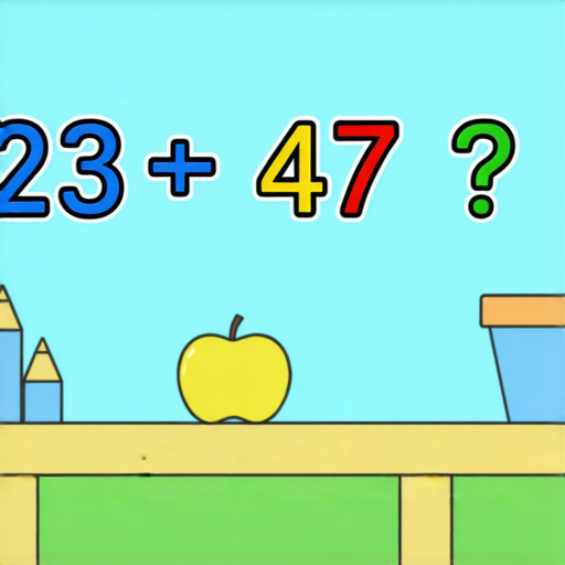 當然可以！請解這道加法題：

23 + 47 = ? 

你可以先將這兩個數字相加，看看結果是多少！