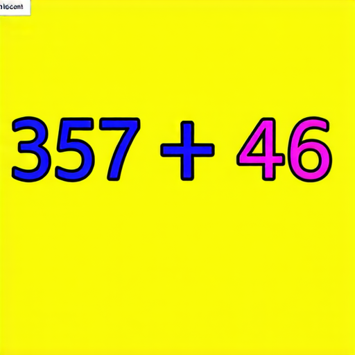 當然可以！請解這道加法題：

357 + 468 = ? 

試著計算答案！