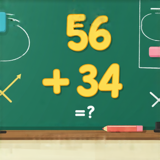 好的，這是一道加法題：

請計算以下數字的總和：

56 + 34 = ? 

請問答案是多少？