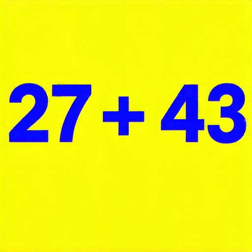 好的，這裡有一道加法問題：

請計算：  
**27 + 43 = ?**

你能算出答案嗎？