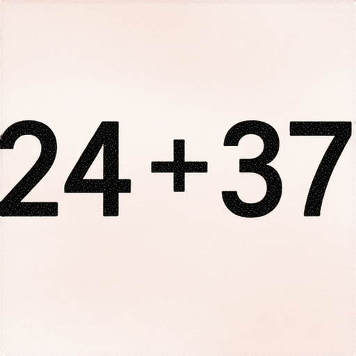 當然可以！請解決以下加法問題：

24 + 37 = ?

你可以試著計算一下，然後告訴我你的答案！