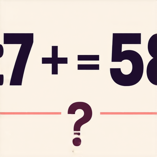 好的，這是一題加法問題：

請計算： 27 + 58 = ? 

你可以試著解答這個問題！