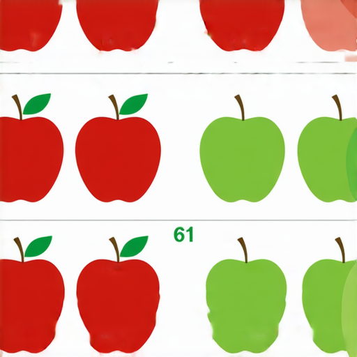 一個加法問題示例，內容為收集蘋果的數量計算，顯示34顆蘋果加27顆蘋果的計算過程，解答為61顆蘋果，適合教學用途。