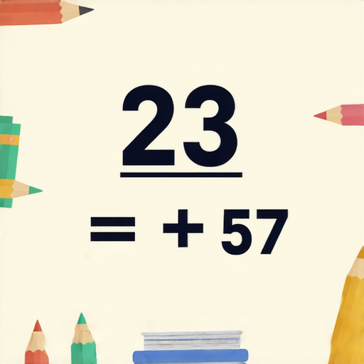 當然可以！請解答下面的加法題目：

**23 + 57 = ?**

你可以計算一下答案！