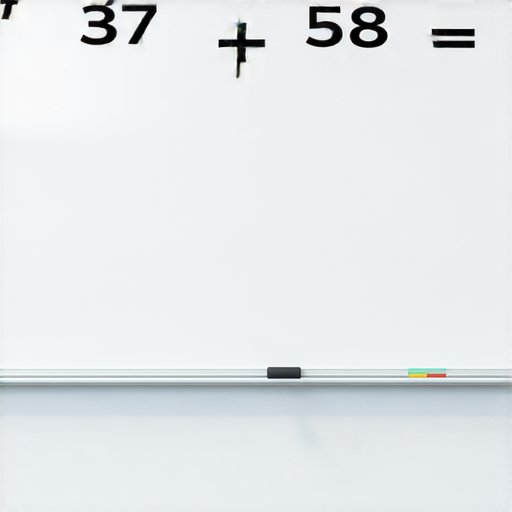 好的，請看這道加法題：

\[ 37 + 58 = ? \]

你可以嘗試計算一下，答案是多少呢？