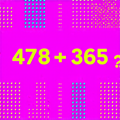 好的，這裡有一題加法題目：

請計算： 478 + 365 = ?

你可以試著算出答案！