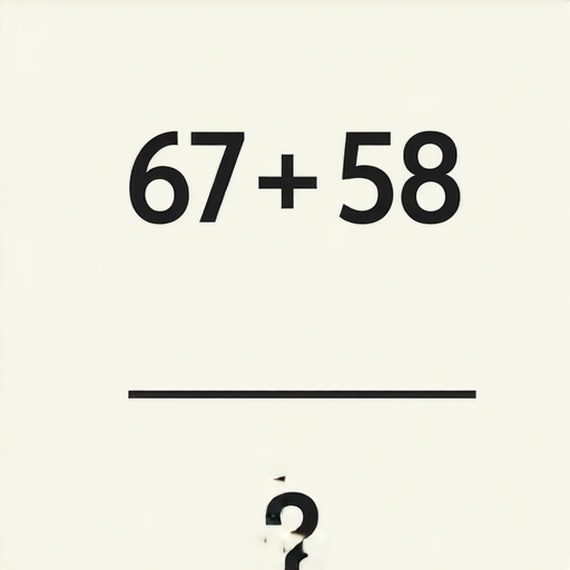 好的，這裡有一題加法的題目：

**題目：** 67 + 58 = ?

請計算這兩個數字的總和。