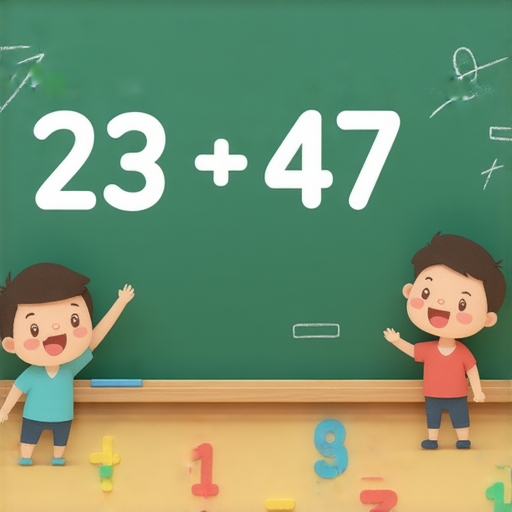 當然可以！請做以下的加法運算：

**23 + 47 = ?**

你可以試著計算一下答案！