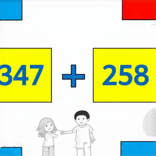 當然可以！這是一道加法題：

請計算： 347 + 258 = ? 

你可以試著計算一下答案是多少！
