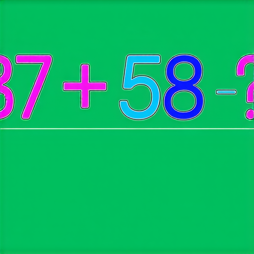 當然可以！請解這道加法題：

37 + 58 = ? 

請算出答案！