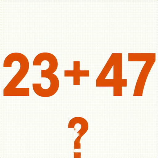 好的，請看這道加法題：

**23 + 47 = ?**

請計算結果。