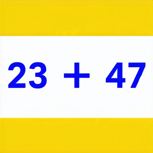 當然可以！請計算以下的加法問題：

**23 + 47 = ?** 

請給出你的答案！