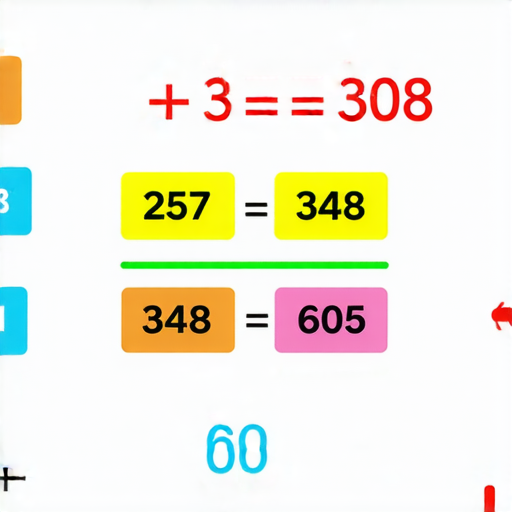 好的，這裡有一題加法題目：

請計算： 257 + 348 = ? 

答案是：605。