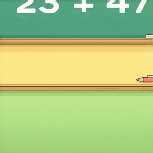 好的，請看這個加法題：

23 + 47 = ?

你可以試著計算出答案！