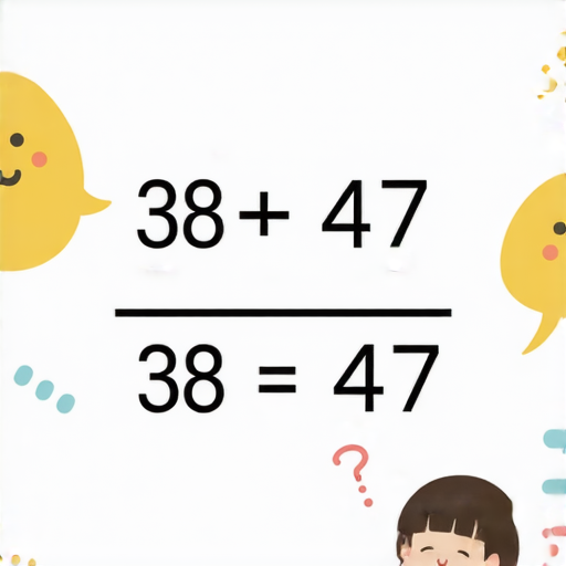 當然可以！請看以下的加法題目：

請計算：  
38 + 47 = ？

你可以試著自己解答，然後告訴我你的答案！