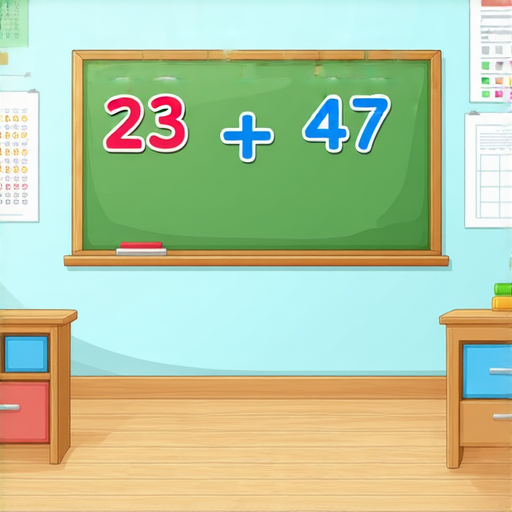 好的，請解答以下的加法題目：

**23 + 47 = ?**

請問答案是多少呢？