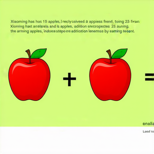 好的，這裡有一題加法題目：

**題目：** 小明有15顆蘋果，他的朋友送了他8顆蘋果。小明現在總共有多少顆蘋果？

**解答步驟：**

15 + 8 = 23

因此，小明現在總共有23顆蘋果。