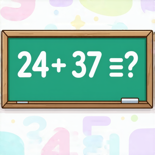 好的！請解這道加法題：

**24 + 37 = ?**

你能算出答案嗎？