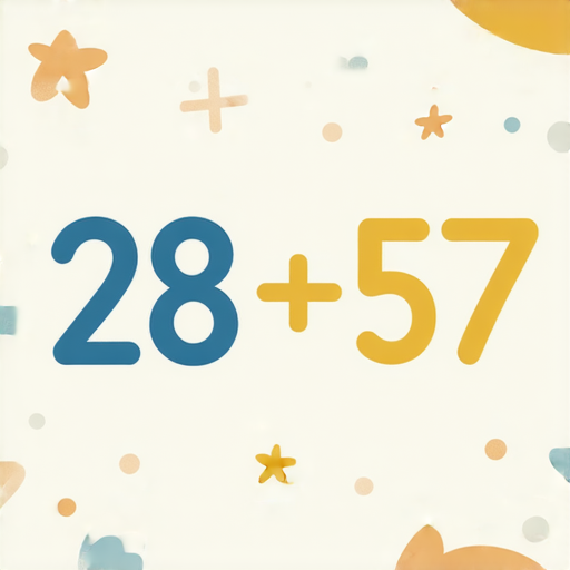 好的，這是一道加法題：

請計算：  
28 + 57 = ?

你可以試著計算看看！